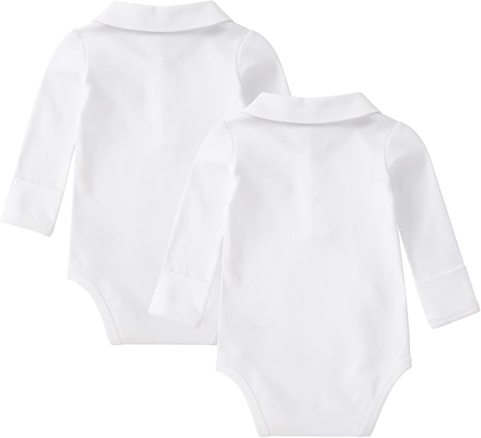 pureborn Baby Romper Bodysuits 2-Pack Unisex Soft Cotton One-Piece Outfit - Image 3
