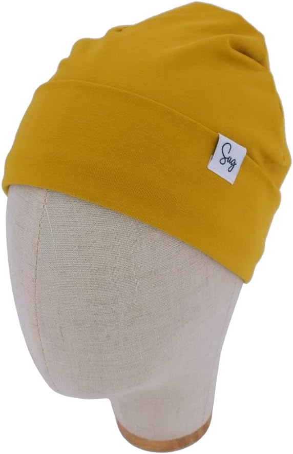 Jersey Beanie Hat for Newborn Baby Boys Girls Silky Satin Lined Hats Bonnet - Image 2