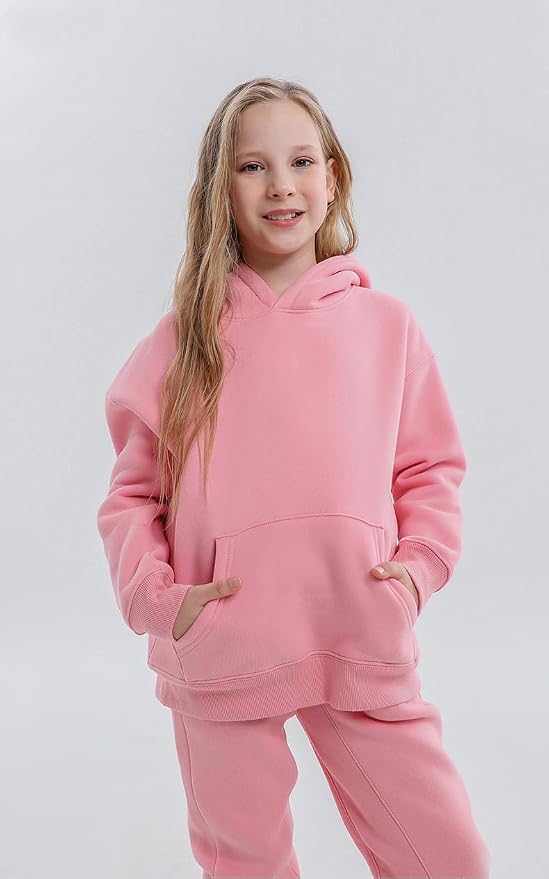 Toddler Boys Girls Sweatshirt Cotton Solid Fall Pullover Hoodie | Long Sleeve - Image 3