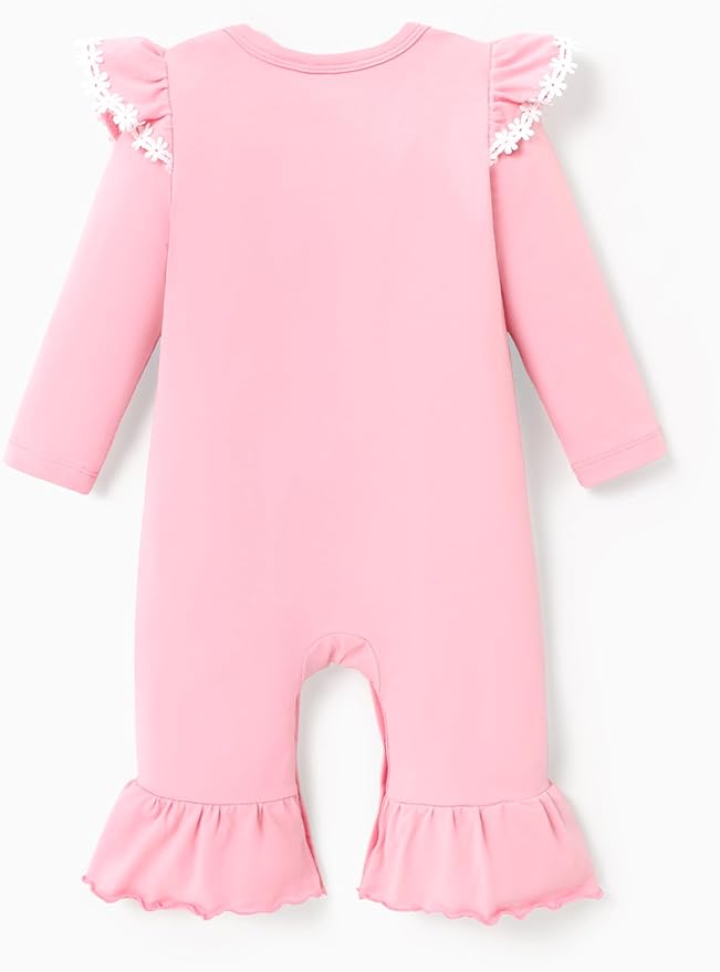 Disney Stitch Princess Minnie Winnie Marvel Baby Girls Ruffle Long Sleeve - Image 2