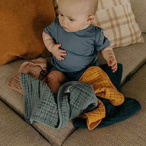 Parker Baby Co. Large 100% Cotton Muslin Burp Cloths, soft burping cloths - Image 6