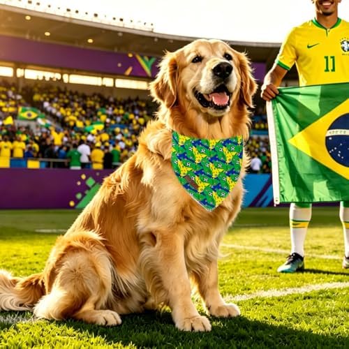 Lionet Paws Summer Football Dog Bandana Washable Cotton Handkerchief Scarf - Image 4
