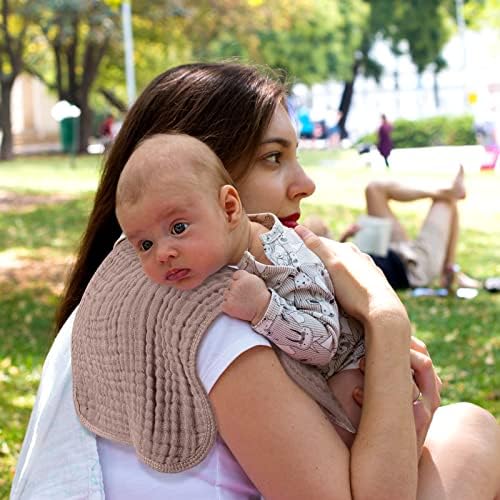 8 Packs Muslin Burp Cloths Large 20" x 10", 6 Layers Unisex Baby Absorbent 100% - Image 6