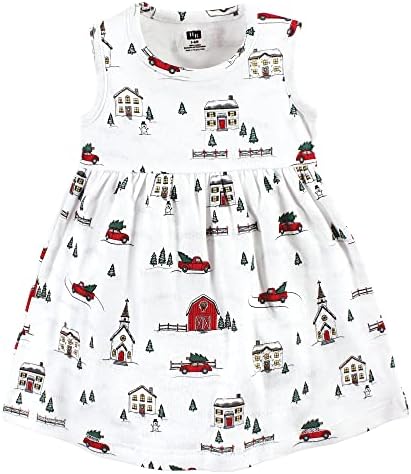 Hudson Baby Infant and Toddler Girls Cotton Dress and Cardigan Set - Image 4