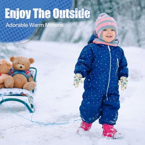 Toddler Mittens Lined Fleece Snow Gloves - Image 5