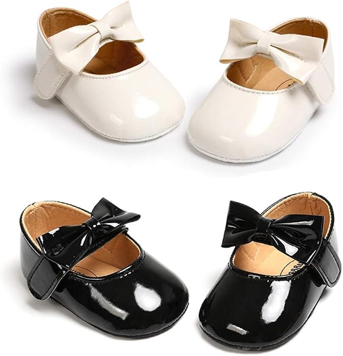 KIDSUN Infant Baby Girls Mary Jane Shoes Non-Slip Rubber Sole Ballet Slippers - Image 4