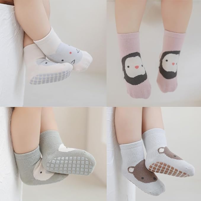 Exegawe Toddler Non Slip Socks, Cute Baby Socks - Image 2