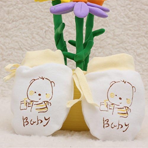 Cute Boys Girls Cotton No Scratch Gloves Drawstring Adjustable Mittens - Image 3