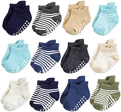 Hudson Baby Unisex Baby Non-Skid No-Show Socks by HudsonBaby