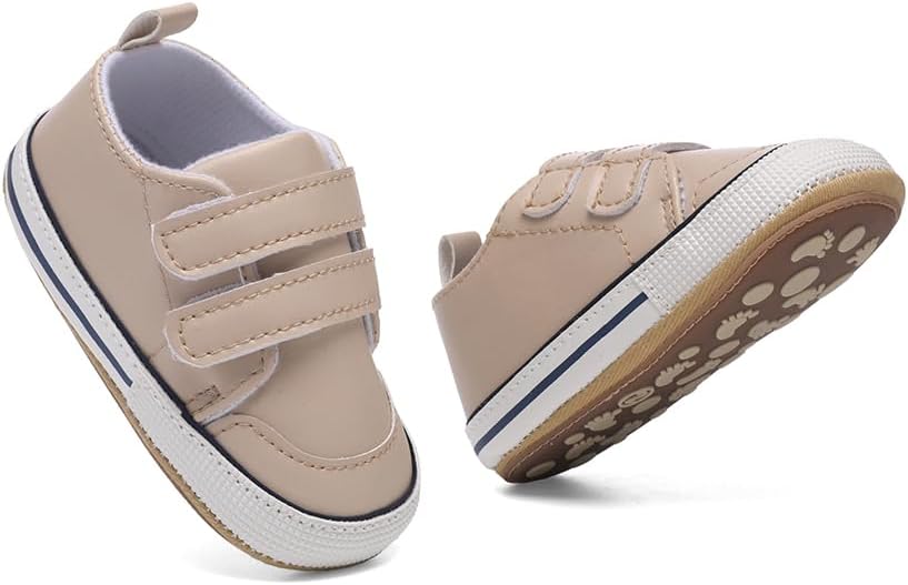 Clowora Baby Boys Girls Shoes Non-Slip Rubber Sole Sneakers Infant First Walking Toddler Crib Shoes Newborn Loafers Flats.