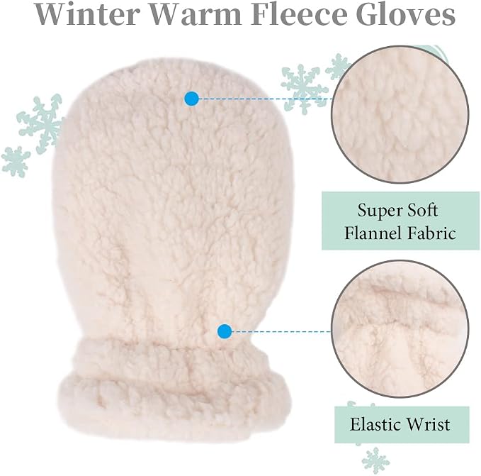 Zsedrut Baby Boys Winter Glove Warm Toddler Infant Girls Mittens Fleece Lined - Image 3