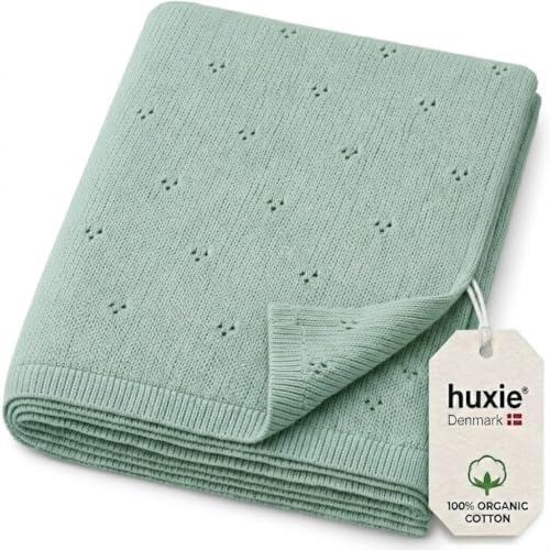 Receiving Blankets, 100% Organic Cotton Knit, Newborn Baby Swaddle | by huxie