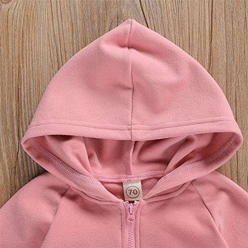 FYBITBO Infant Baby Boys Girls Clothing Zipper Hooded Jumpsuit Romper Long - Image 4