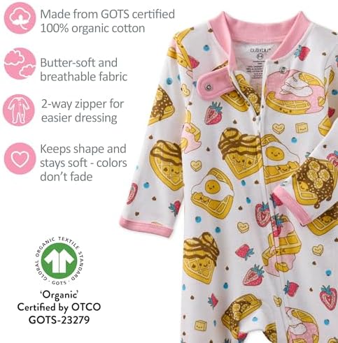 Butterblu Scout Sleep & Play 100% Organic Cotton Footed Zip Front PJs | GOTS - Image 6