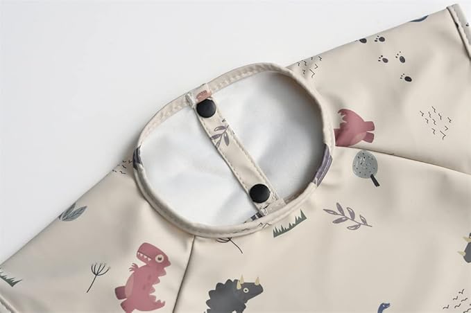 GZMM Waterproof Baby Bibs,Infant Toddler Extra Cover Feeding Bib With Food Catcher,Easy Clean & Washable