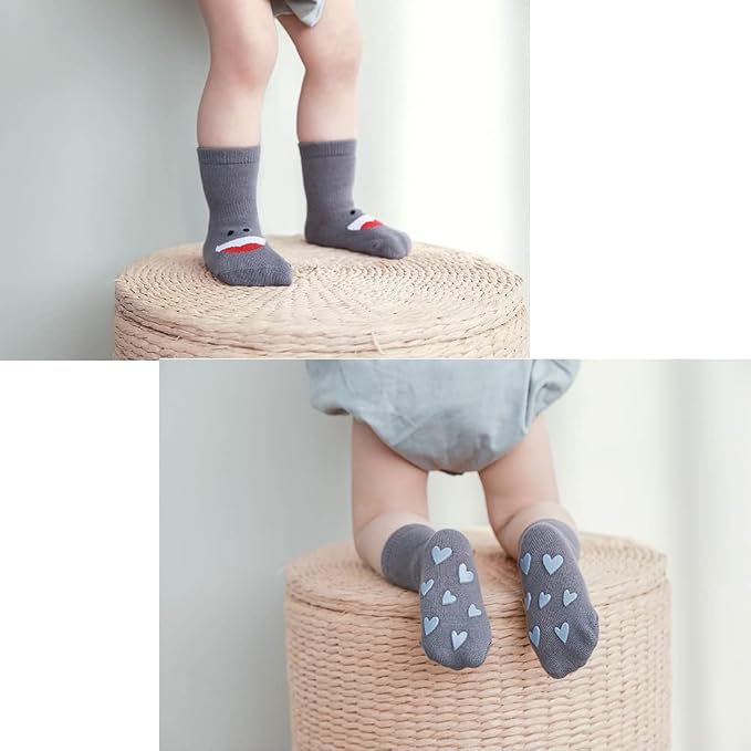 Exegawe Toddler Non Slip Socks, Cute Baby Socks - Image 2