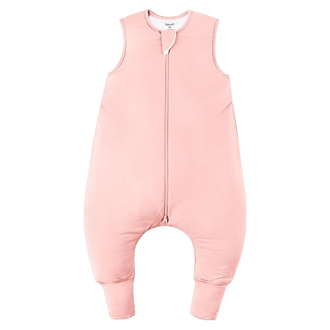 Rayon Made From Bamboo Sleep Sack 3t-4t 0.5 Tog Ultra Soft Summer Toddler Sleep Sack 36-48 Months with Feet 2-Way Zipper Lightweight Baby Sleeping Bag with Legs Thin Baby Wearable Blanket-Pink