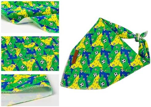 Lionet Paws Summer Football Dog Bandana Washable Cotton Handkerchief Scarf - Image 3