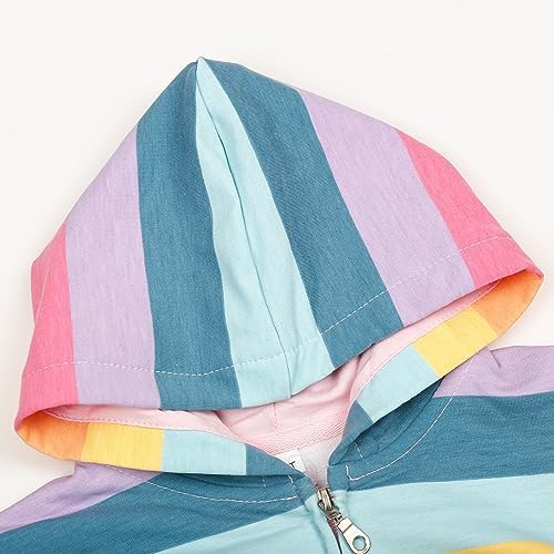 Baby Girl Zip-up Jacket Rainbow Unicorn Cotton Hoodie Sweatshirt Toddler Fall - Image 6
