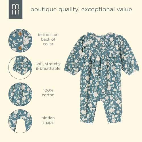 Modern Moments by Gerber Baby Girls' Long Sleeve Long Leg Ruffle Romper - Image 6