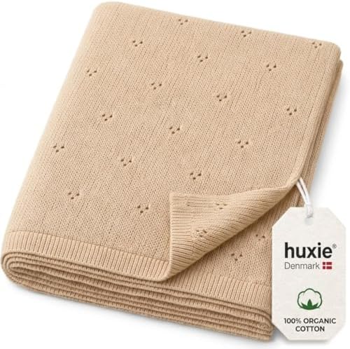 Receiving Blankets, 100% Organic Cotton Knit, Newborn Baby Swaddle | by huxie