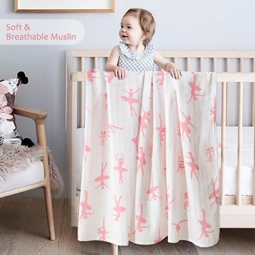 Baby Swaddle Blankets, Bamboo Muslin Receiving Blanket | 1-Pack, Lightweight & - Image 2