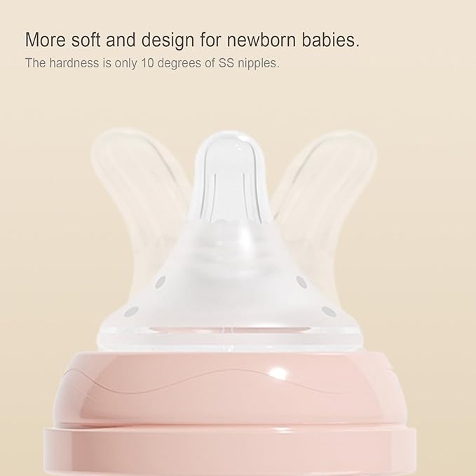 Gulicola Natural Flow Baby Bottle Silicone Nipple Level 3, Large Flow (L), 6+ Months, 3 Counts (Pack of 1)