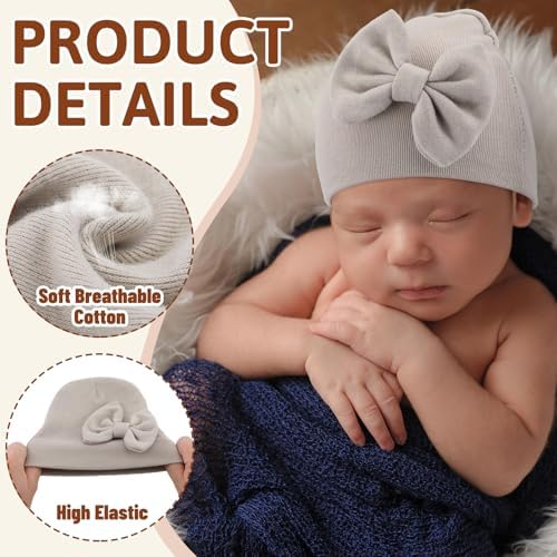 Cuffbow 4 Pcs Preemie Hats Baby Cap - Image 4