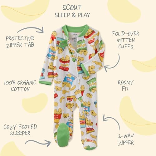 Butterblu Scout Sleep & Play 100% Organic Cotton Footed Zip Front PJs | GOTS - Image 2