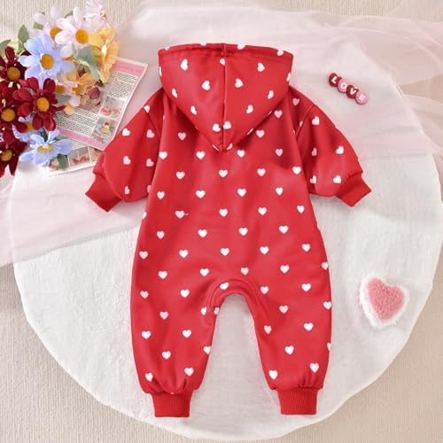 Unutiylo Unisex Baby Boys Girls Long Sleeve Infant Baby Zipper Hooded Jumpsuits - Image 4