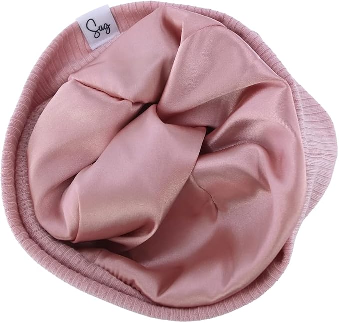 Jersey Beanie Hat for Newborn Baby Boys Girls Silky Satin Lined Hats Bonnet - Image 3