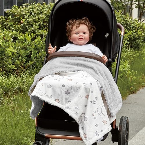 CREVENT 2Pcs 30''X40'' Cute Cozy Fluffy Warm Baby Blankets - Image 4