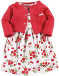 Hudson Baby Infant and Toddler Girls Cotton Dress and Cardigan Set by HudsonBaby