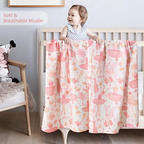 Baby Swaddle Blankets, Bamboo Muslin Receiving Blanket | 1-Pack, Lightweight & - Image 2