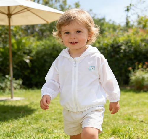 Toddlers-Baby Sun-Jacket UV-Protection-Hoodie Long-Sleeve Zip - Image 5