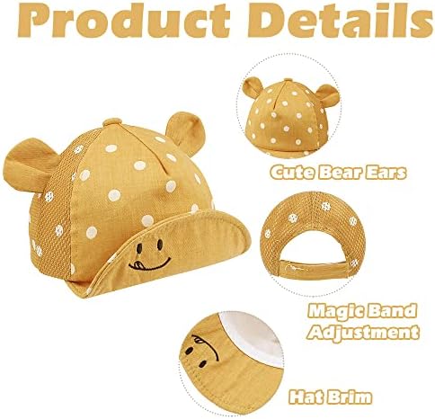 JANGANNSA Baby Duck Cap Infant Kids Sun Hat Bear Cute Cartoon Caps Spring Summer - Image 3
