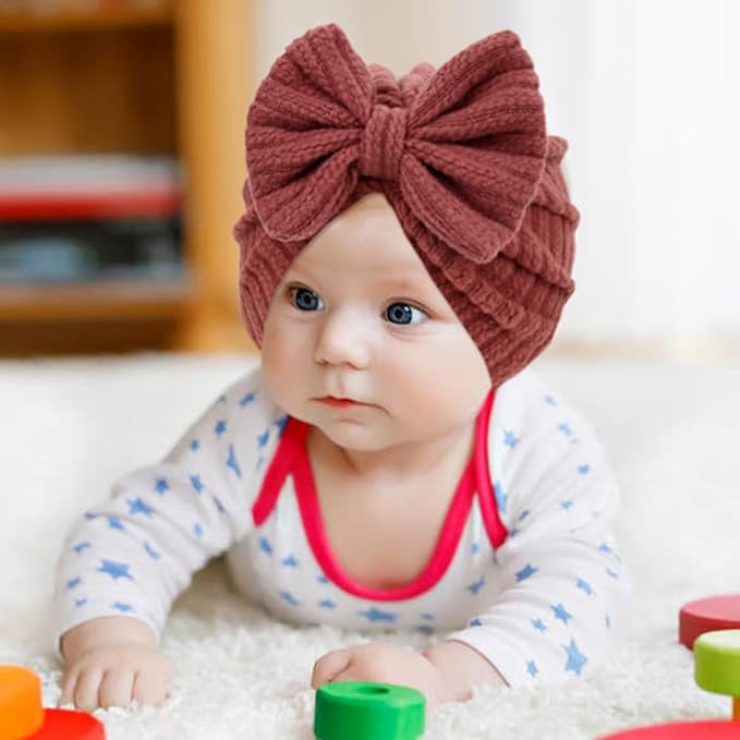 Cinaci 4 Pieces Baby Girls Turban Hats - Image 5