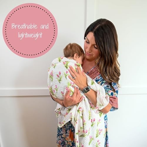LollyBanks Muslin Swaddle Blankets 2 Pack, 100% Cotton Baby Blanket - Image 5