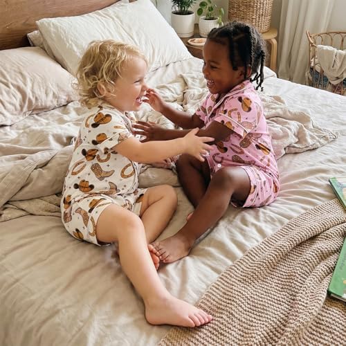 Kuriozud Baby Girl Boy Romper Pajamas Onesie Short Sleeve Button Down Pjs - Image 4