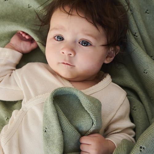 Receiving Blankets, 100% Organic Cotton Knit, Newborn Baby Swaddle | - Image 6