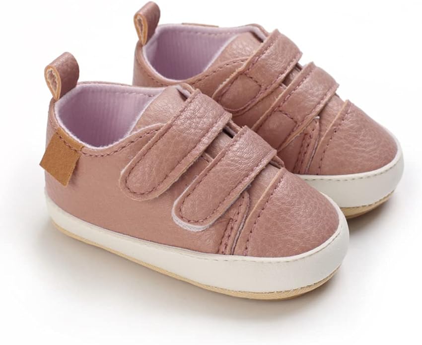 Clowora Baby Boys Girls Shoes Non-Slip Rubber Sole Sneakers Infant First Walking Toddler Crib Shoes Newborn Loafers Flats.