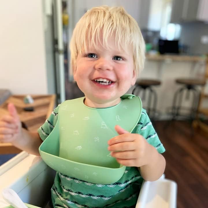 Silicone Baby Bibs Adjustable Fit Baby Bib Waterproof Bibs Baby Eating Supplies - Image 5