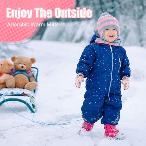 Toddler Mittens Lined Fleece Snow Gloves - Image 5
