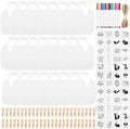 110 Pcs DIY Baby Bibs Decorating Set Includes 24 White Bibs, 12 Fabric Markers by Bringsparkletoeverydaylife