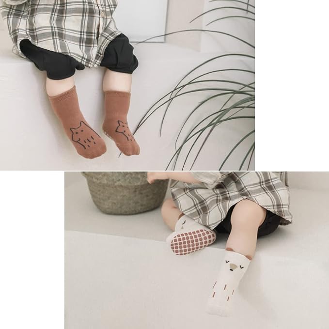 Exegawe Toddler Non Slip Socks, Cute Baby Socks - Image 2