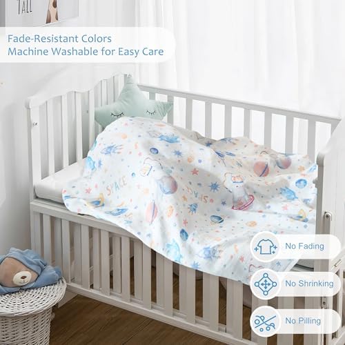 Baby Swaddle Blankets, Bamboo Muslin Receiving Blanket | 4-Pack, Lightweight & - Image 5