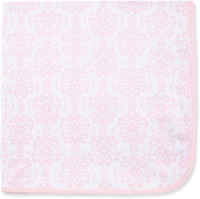 Little Me Blankets for Baby Girls' Damask Scroll Swaddling Receiving Blanket - Image 4