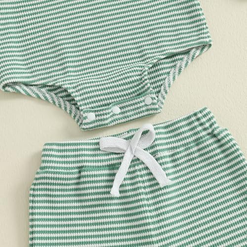 Thorn Tree Newborn Unisex Baby Clothes Set Hooded Long Sleeve Bodysuit Stretchy - Image 7