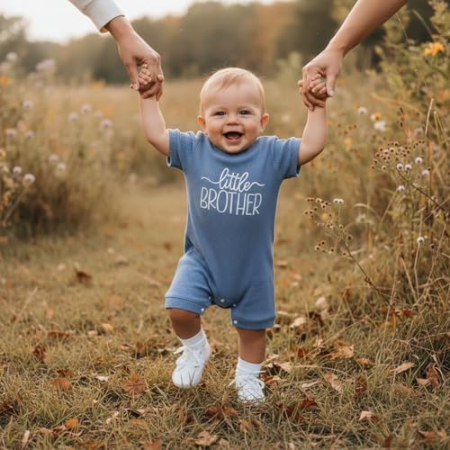 allshope Newborn Baby Boy Summer Outfit Romper Letter Embroidery Short Sleeve - Image 2