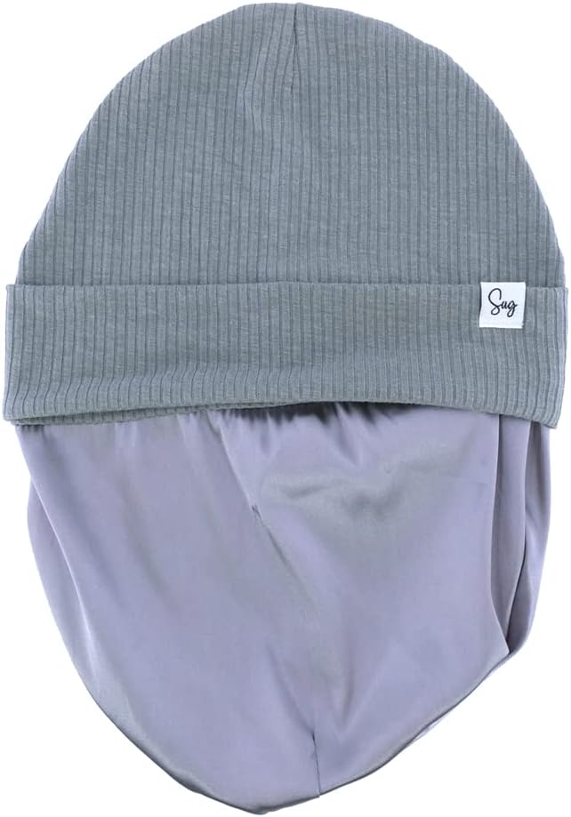 Jersey Beanie Hat for Newborn Baby Boys Girls Silky Satin Lined Hats Bonnet - Image 4